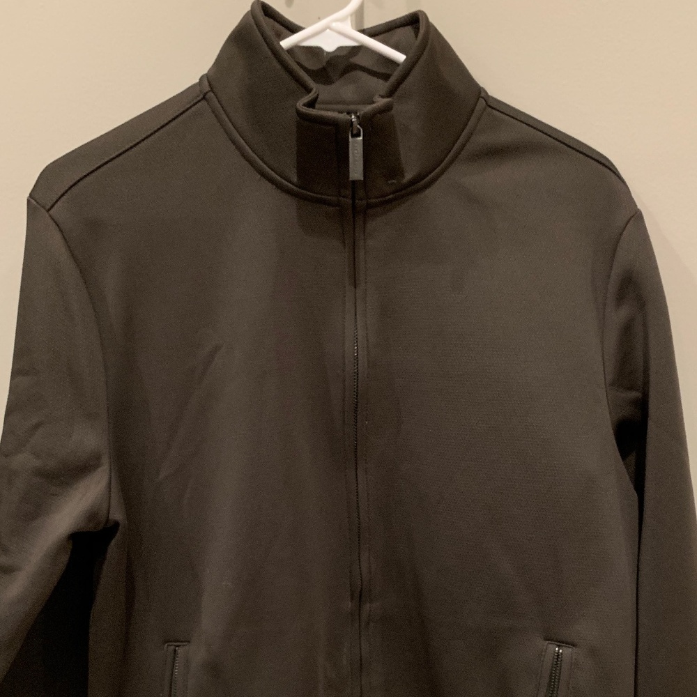 Perry Ellis | Zip-Up Print Jacket | Green | Medium